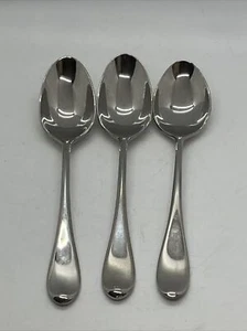 3 Place Oval Soup Spoons Gorham STUDIO Glossy 18/8 Stainless Vietnam NEW 7" - Picture 1 of 4