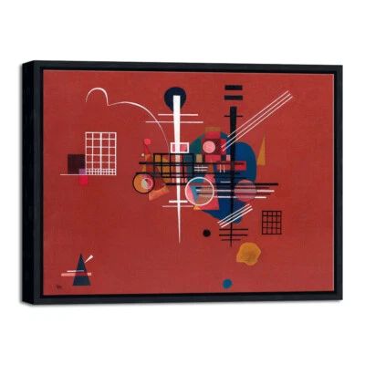Framed Canvas Prints Dull Red,1927 by Wassily Kandinsky Classic Art Repro Canvas - Image 1 of 4