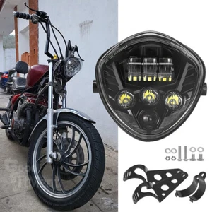 Faro LED en forma de V para motocicleta + abrazadera de soporte para Victory Magnum Hammer Vegas - Imagen 1 de 14