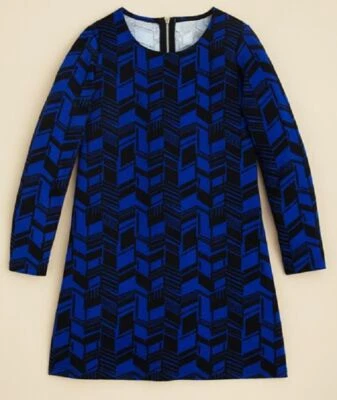 Aqua Girls' Geometric Print Dress, Cobalt, Size XL - Image 1 of 2