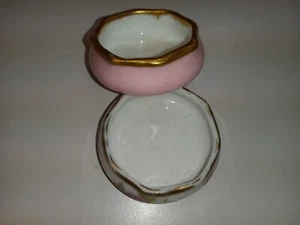 Vtg Epen Porcelain Salt Dips Cellars Pastels Gold Trim white Pink Mint - Picture 1 of 9