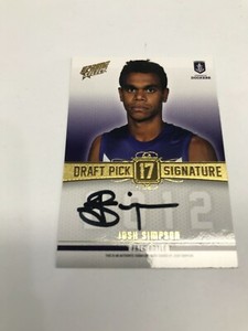 2013 Select AFL Prime Draft Pick Signature Card DPS15 Josh Simpson-Fremantle