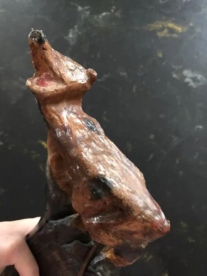 Unique BEAR Handle Walking cane Stick Hand-Carved Wood Folk Art Wooden 31” - Image 1 of 4