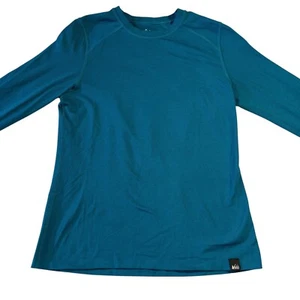REI Co-op Kids' Long Sleeve Top Athletic Activewear Teal L (14-16) - Picture 1 of 8