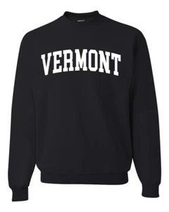 State of Vermont College Style White Fashion Unisex Crewneck Sweatshirt - Picture 1 of 11