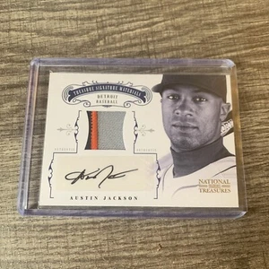 2012 National Treasures Treasure Signature Materials #/25 Austin Jackson Tigers - Picture 1 of 2