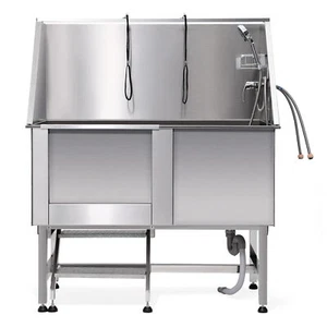CO-Z 50" Dog Cat Pet Grooming Bath Tub Wash Station 304 Stainless Steel w Stairs - Picture 1 of 10