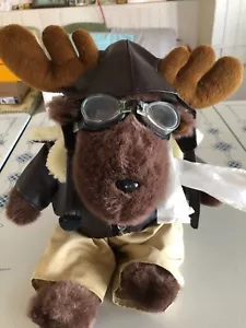 Moose Aviator Outfit with Goggles, Jacket, Pants 12" Teddy Get Ready Plush 2001 - Picture 1 of 11