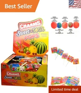Sweet and Sour Pops Box: 48 Fun Snacks with Assorted Sweet & Sour Flavors - Picture 1 of 8
