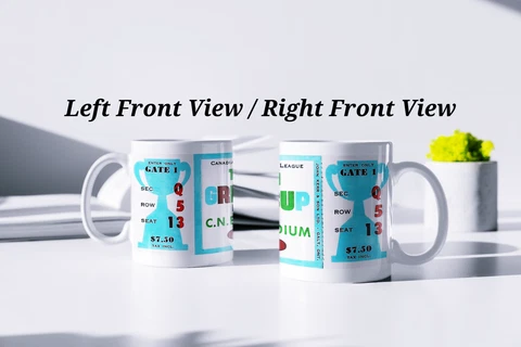 CFL 1961 Grey Cup Ticket Printed on White Ceramic Coffee Mug 11oz New Cover