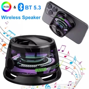 G200 Magnetischer Bluetooth Lautsprecher Mini Drahtlos RGB Lichter Tragbar Handy Halter - Bild 1 von 30