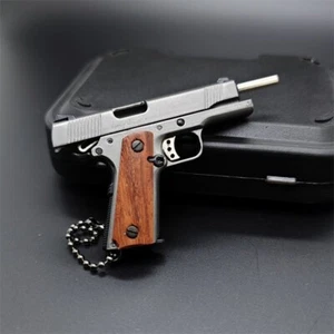 1911 Kimber Schlüsselanhänger, Metallpistole Schlüsselanhänger mit Holzgriff Mini Pistole Schlüsselanhänger - Bild 1 von 19