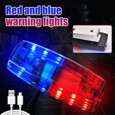 VASTFIRE Blue Red LED Strobe Light Shoulder Clip Lamp Riding USB Charging Flashing Safet