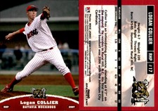 Logan Collier 2007 Grandstand Batavia Muckdogs #6 RC Card *AutographDen*