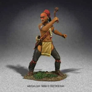 BRITAINS SOLDIERS 16006 - Native Warrior Attacking with War Club Diecast Metal - Picture 1 of 3