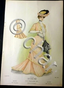 Moda Donna Stampa Figurino Le Bon Ton New York - N° 848 - 1901 - Picture 1 of 1