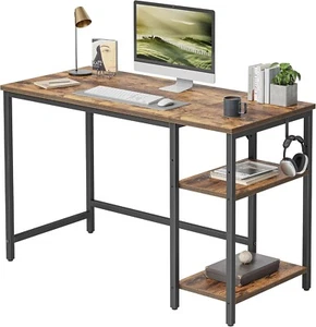 CubiCubi 140 cm Computer Home Office Desk, Small Desk Study Writing Table with S - Picture 1 of 6