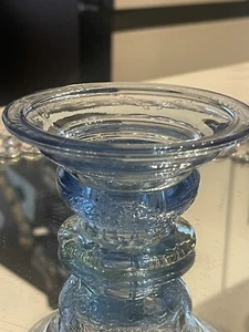 Blue Vintage Depression Glass Votive Candle Holder - Madrid Pattern - Picture 1 of 6