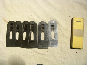 BOX OF 6 - STANLEY BAILEY 1 5/8" SINGLE IRON BLOCK PLANE BLADES - Picture 1 of 7