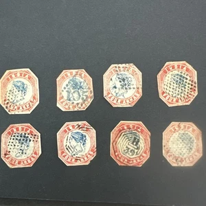 OTTO India Vittoriana (1854) 4as tagliati a forma usati collezione - Foto 1 di 12