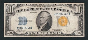 BEAUTIFUL RARE A-A BLOCK 1934A $10 NORTH AFRICA NOTE!!  NO PINHOLES OR TEARS  - Picture 1 of 2