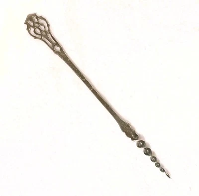 Antique Lunt Chippendale Sterling Silver Twist Butter Appetizer Pick c1910 - Image 1 of 4