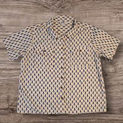 Duluth Trading Tunic Top Womens Large  Artisan Hemp Organic Cotton Shirt Pockets - Image 1 of 4