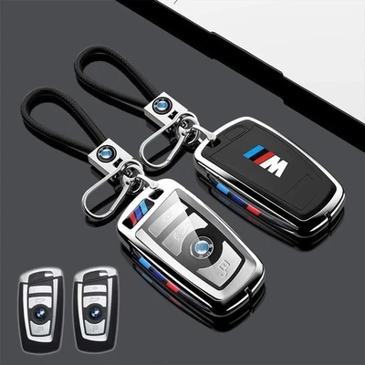 Metal M Style Car Remote Key Fob Case Cover Holder For BMW 1 2 3 4 5 6 7 Series Foto 1 de 4