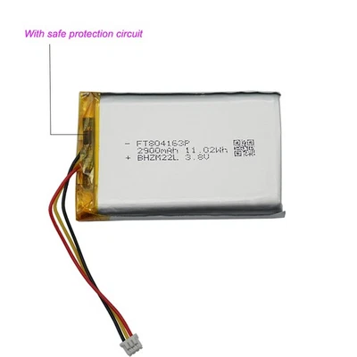 Batería recargable de polímero Li 3,8 V 11,02 Wh 2900 mAh FT804163P para monitor de bebé Foto 1 de 4