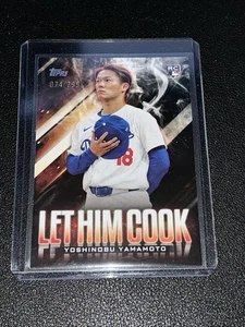 Yoshinobu Yamamoto 2024 Topps Update Let Him Cook RC Black  074/299 LHC-15 RC - Picture 1 of 13