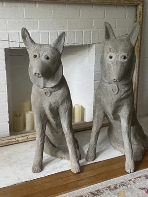 One Of A Kind Pair Of Vintage Folk Art Dogs. 1930’s Columbus Ohio - Image 1 of 4