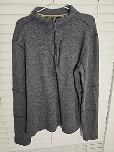 Smartwool Heritage Trail 1/2 Zip Fleece Sweater Men's Large Gray Wool Blend - Picture 1 of 13