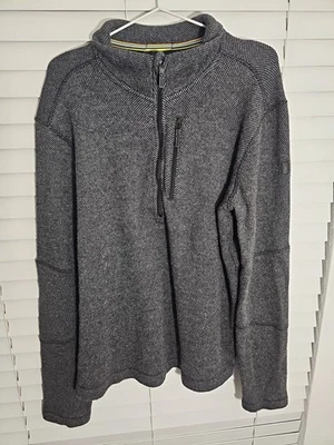 Smartwool Heritage Trail 1/2 Zip Fleece Sweater Men's Large Gray Wool Blend - Image 1 of 4