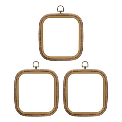 6x5.7inch Embroidery Hoops, 3Pcs Square Frame Cross Stitch Hoop Ring - Image 1 of 4