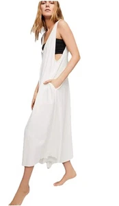 Free People maglione intimamente avorio jump up gamba larga lino/cotone donna grande - Foto 1 di 10