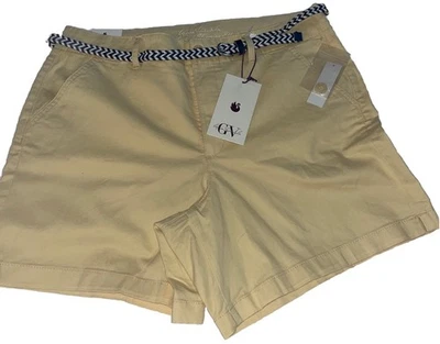 Gloria Vanderbilt брюки шорты подпоясанный миндаль крем, Missy размер 12 новый с Ярлыками - Изображение 1 из 4