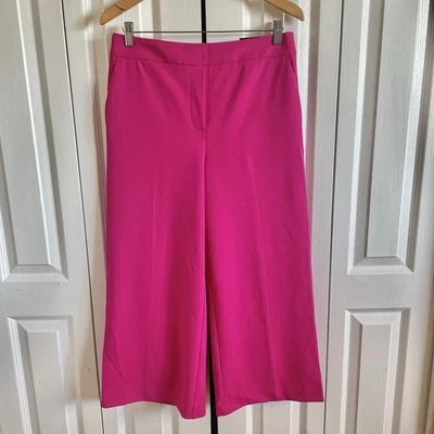 Calça Worthington Wide Leg Crop Feminina M Rosa Quente Puxar Colette Carreira - Imagem 1 de 4
