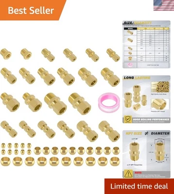 Brass Fittings Assortment Kit - 53 Pcs - Image 1 of 4