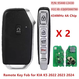 2XFor 2022 2023 2024 KIA K5 SMART KEYLESS PRO REMOTE FOB TRANSMITTER 95440-L3430 - Picture 1 of 6