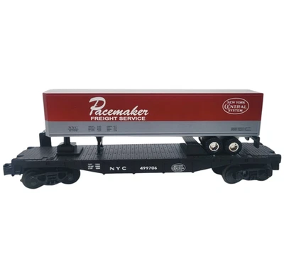O SCALE MTH 30-7608 NYC Pacemaker Semi-Scale Flat Car w/Trailer - Image 1 of 4
