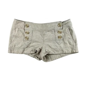 Pantalones Cortos Vintage Express Para Mujer 8 Linos Tiro Bajo Botón Frontal Y2k Micro Hot Pantalones - Imagen 1 de 12