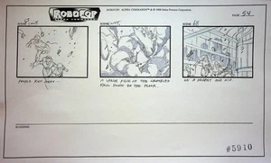 RoboCop Alpha Commando Production 1998 Hand Drawn Storyboard Orion Pictures - Picture 1 of 2