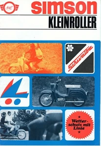Original IFA Prospekt SIMSON SCHWALBE TYP KR 51/1 Kleinroller Broschüre (A178 - Picture 1 of 3