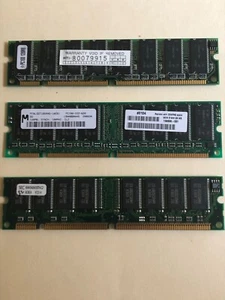 SET OF THREE DESKTOP DIMM MEMORY RAM 1-32mb 2-128mb - Picture 1 of 3
