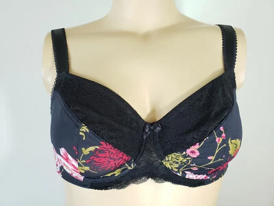 Sutiã novo na embalagem Amoureuse preto UW balconette vermelho rosa floral escolha de tamanho - Imagem 1 de 3