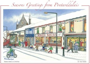 Noakes Bakery in Pontarddulais - Christmas Card - Tony Paultyn - Picture 1 of 2