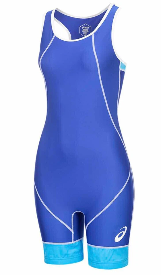 ASICS Wrestling Singlet Damen Ringeranzug blau Wettkampf Ringen - Bild 1 von 4
