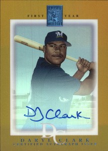 2003 (BREWERS) Topps Tribute Contemporary Gold #108 Daryl Clark FY AU /25