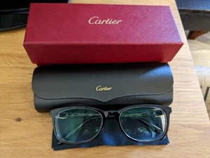 New, 100% Authentic, Never Used Cartier CT0008O 012 Black Women's Eyeglasses - Picture 1 of 6