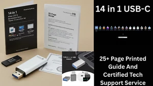 128GB Bootable USB-C 3.0 Flash Drive macOS Installer (14-in-1) For Repair - Picture 1 of 6